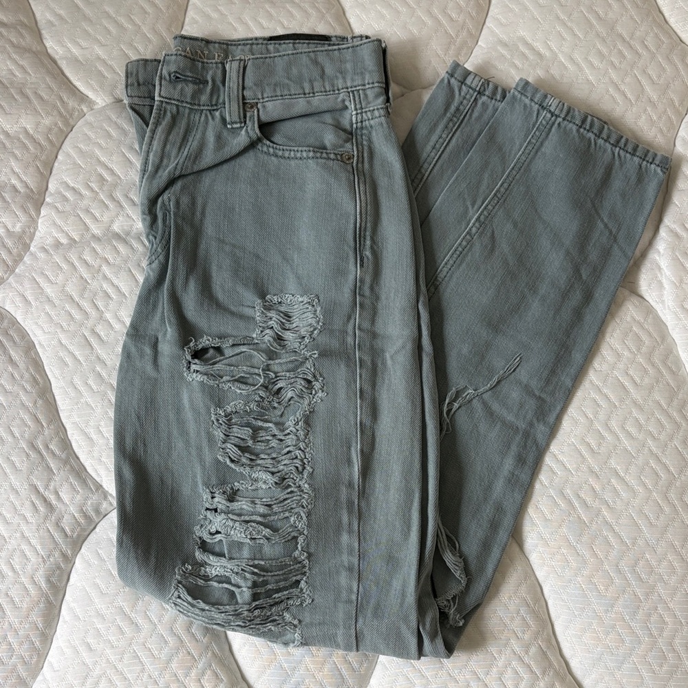 Sage Green American Eagle 'MOM JEAN'